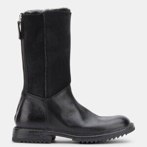 MOMA Italy Rick Nero Black Leather Ankle Boots Tronchetto EU 38.5 / US 8.5